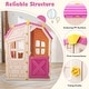 preview thumbnail 19 of 18, Costway Outdoor Kids Playhouse with Openable Door Windows for Home - See Details