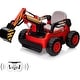 preview thumbnail 13 of 22, Kids Ride-On Electric Excavator Digger with Remote Control Red