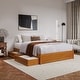 preview thumbnail 123 of 190, Barcelona Panel Platform Bed with Storage Drawers Light Toffee - Queen