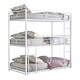 preview thumbnail 5 of 10, Furniture of America Landers Modern Triple Twin Metal Bunk Bed with Attached Ladders