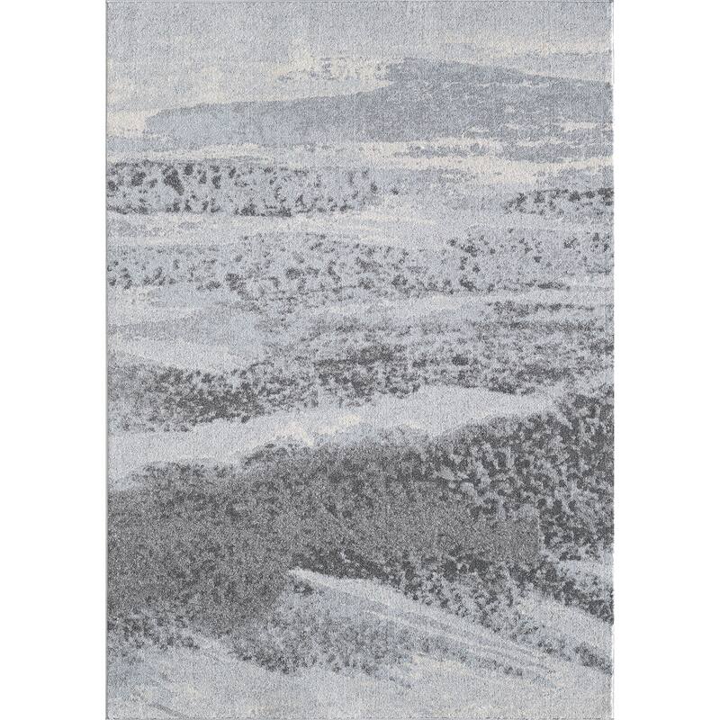 Domani Globe Distressed Landscape Rug - 6'7" x 9'6" - Sky Blue