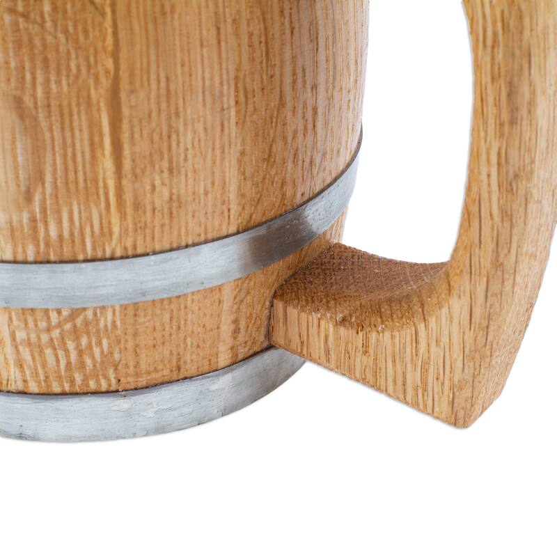 Novica Handmade Memories From The Tavern Wood And Stainless Steel Beer Mug