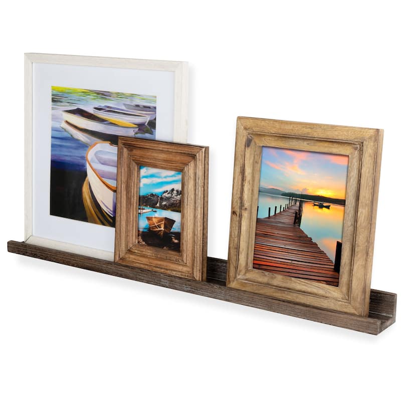 Rustic State Ted Picture Ledge Set of 2 Wall Mounted Shelves 36 Inch