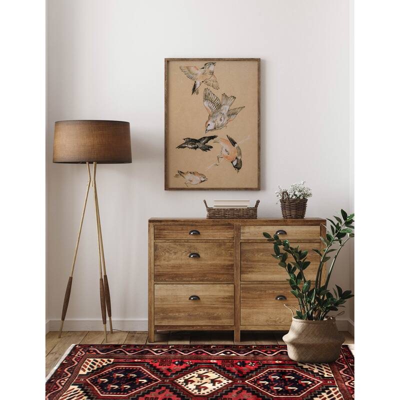 ECARPETGALLERY Hand-knotted Konya Red Wool Rug - 3'3 x 4'7