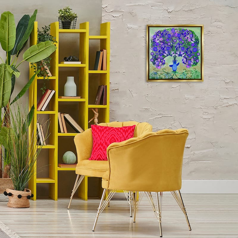 Stupell Tree Blooming From Bird Framed Floater Canvas Wall Art Design By Kay Widdowson