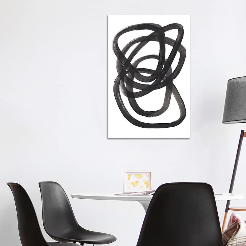 iCanvas "Ink Spiral Rings" by EnShape Canvas Print - 40x26x1.5