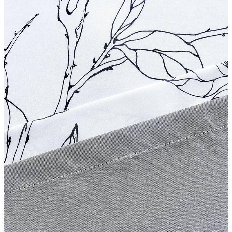 DriftAway Ryan Sketch Flower Floral Branch Leaves Lined Window Curtain Valance - 52'' width x 14'' length