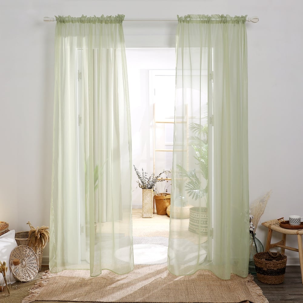 Deconovo Sheer Voile Curtain (2 Panel)