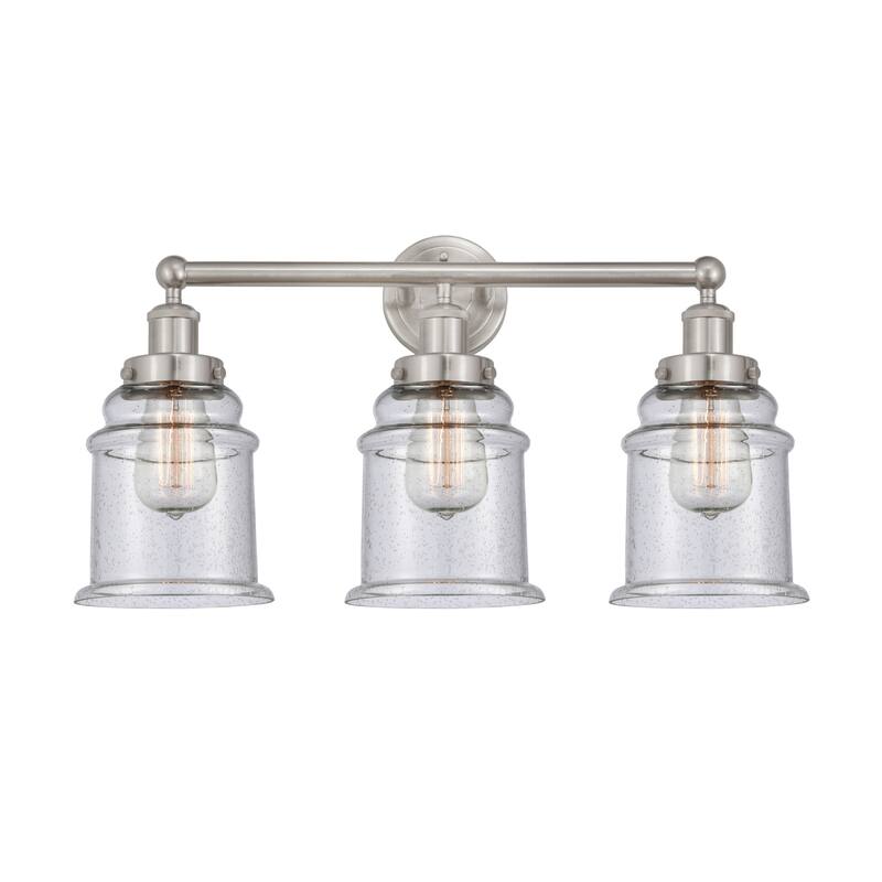 Innovations Lighting 616-3W-13-24 Canton Vanity Canton 3 Light 24" - Brushed Satin Nickel / Seedy