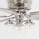 preview thumbnail 13 of 12, 52" Tranistional Glass 3-Light Low Profile Flush Mount Ceiling Fan Chandelier with Remote