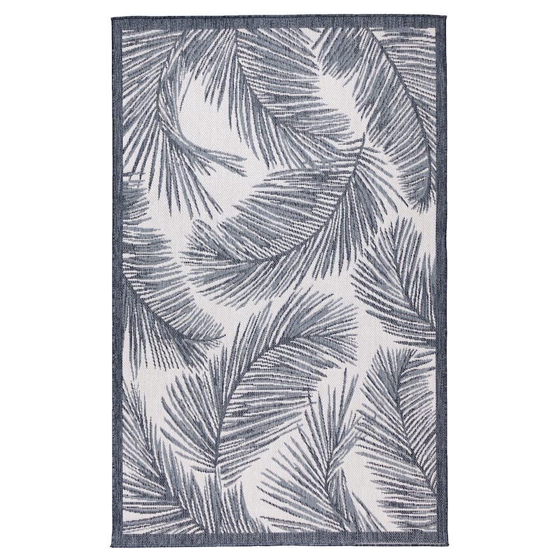 Liora Manne Malibu Palm Indoor/Outdoor Rug - 1'11" x 7'6" - Navy