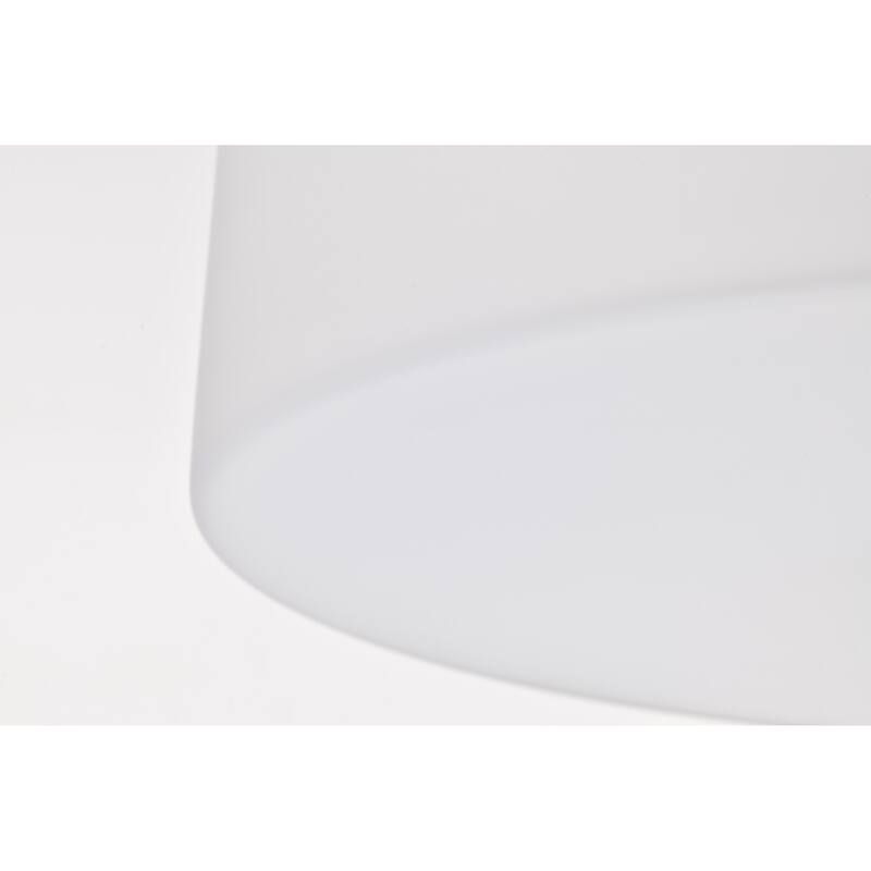 Liam 3 Light Pendant Matte Black White Opal Glass - Matte Black