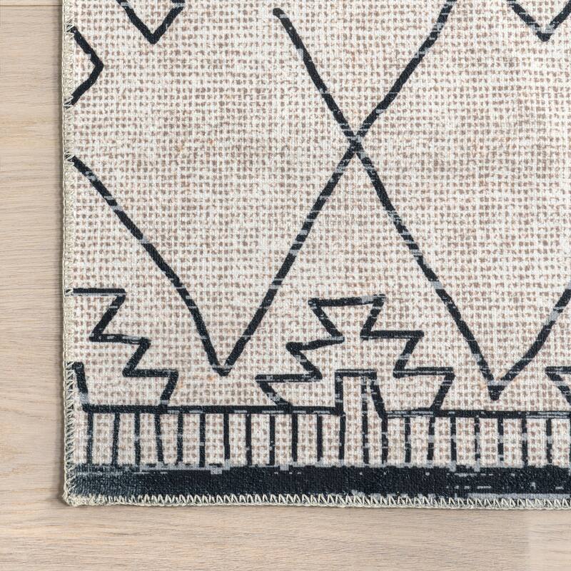 Nuloom Sydney SpinClean Machine Washable Diamond Trellis Area Rug