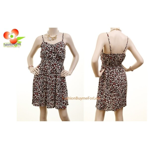 animal print spaghetti strap dress