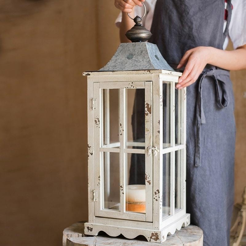 Glass Metal Lantern Candle Holder – RusticReach