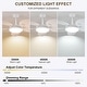preview thumbnail 12 of 29, 52" Waterproof Indoor and Outdoor Ceiling Fans with Lights, APP and Remote Control, Dimmable Farmhouse Ceiling Fan - 52 Inches
