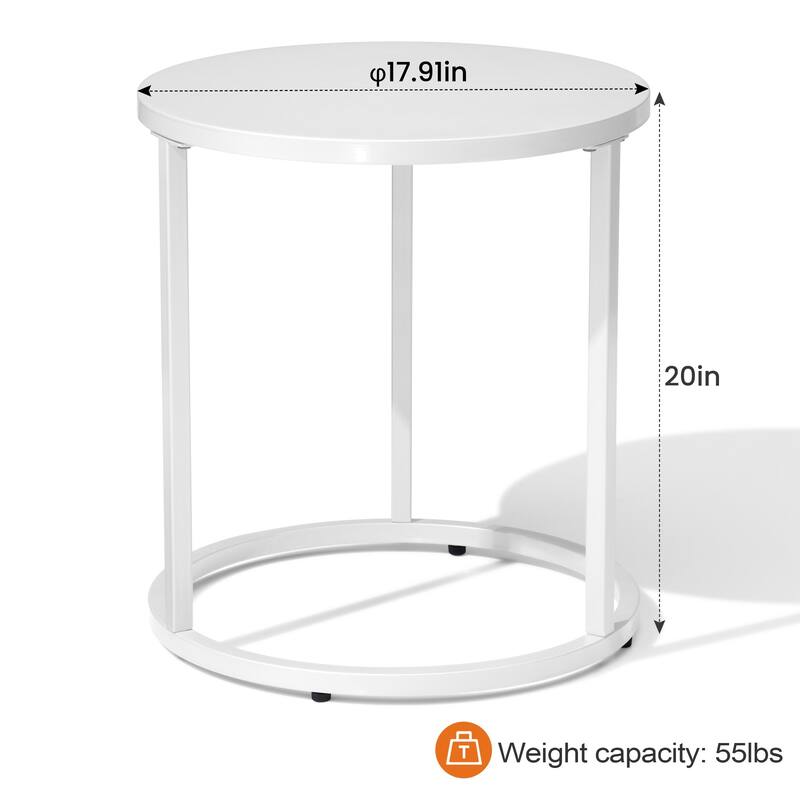 Crestlive Products Outdoor Modern Metal Round Side Table