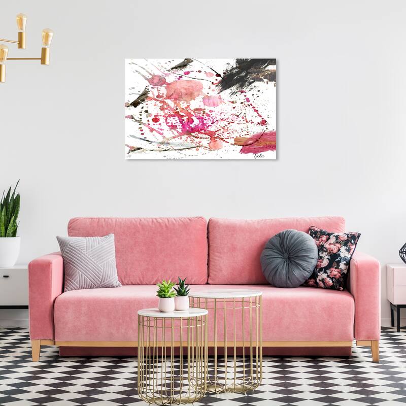 Wynwood Studio Canvas Abstract Dawn of Times HR Pink and Pastel Pink Modern & Contemporary Wall Art Canvas Print - 24 x 36
