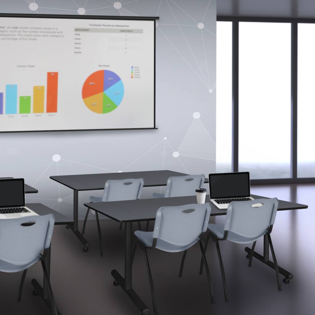 72" x 30" Training Table- Grey