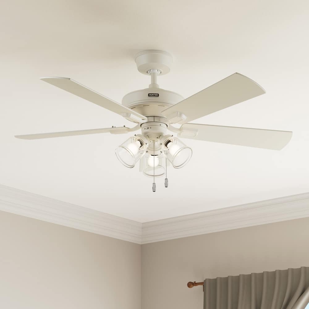 Hunter 52" Crestfield Ceiling Fan w/ LED Light Kit, Pull Chain - Farmhouse, Transitional - EASY INSTALLATION!