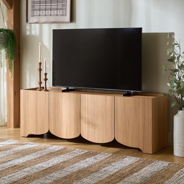 SAFAVIEH Takami 18.35-Inch Storage Wood TV Stand, Oak - 71