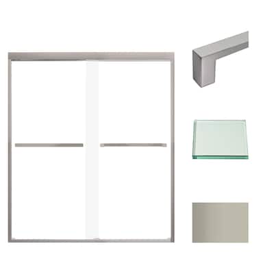 Transolid FBPT606608C-S 66" High x 59" Wide Bypass Frameless Shower