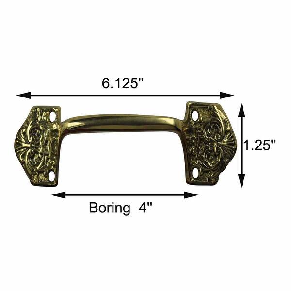 Shop Ornate Cabinet Pull Drawer Handle Heavy Solid Brass