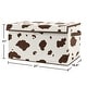 preview thumbnail 2 of 2, Wild West Cow Print Collection Boy Kids Fabric Toy Bin Storage - Brown and Cream Western Southern Country Animal