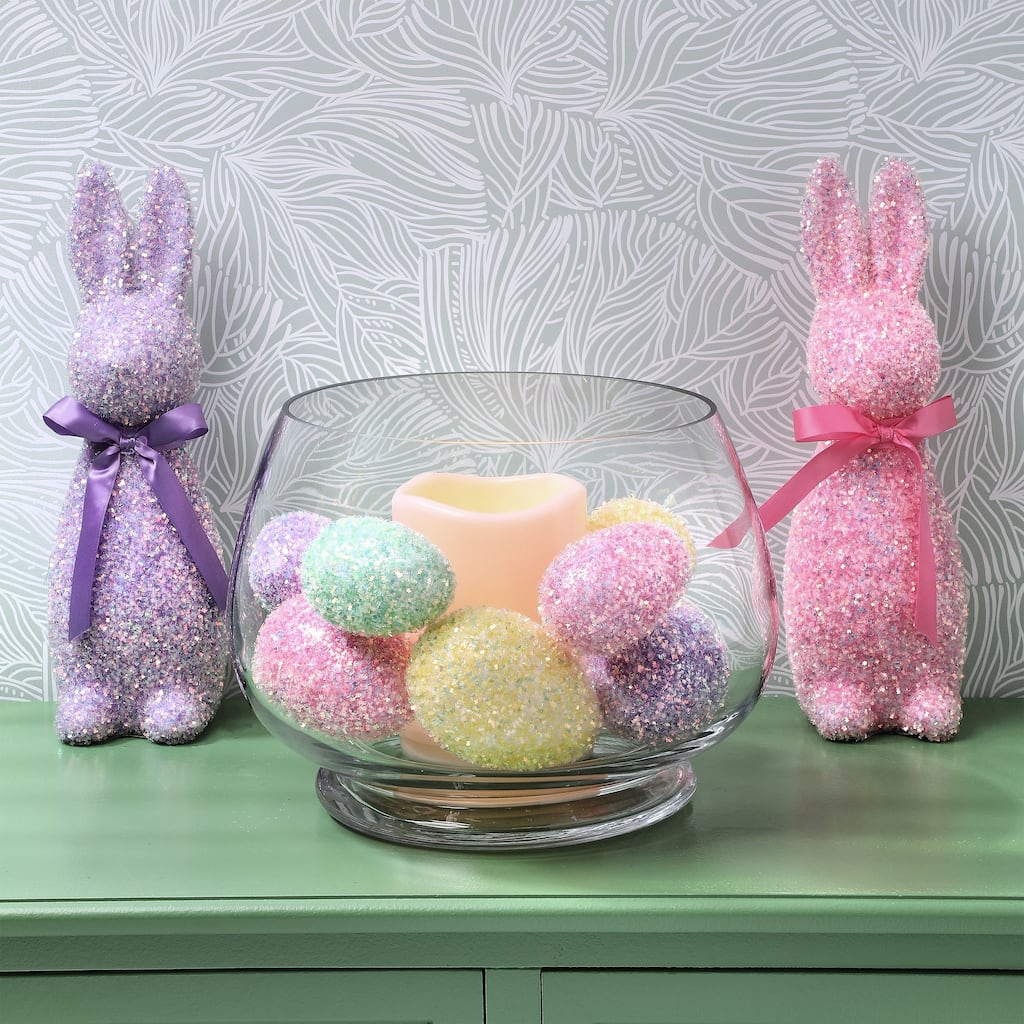 3-4" Iridescent Glitter Egg Bag of 10