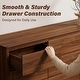 preview thumbnail 6 of 10, FURNIWAY Walnut Drawer Tall Dresser, Modern Chest with Hidden Handles, Storage Organizer