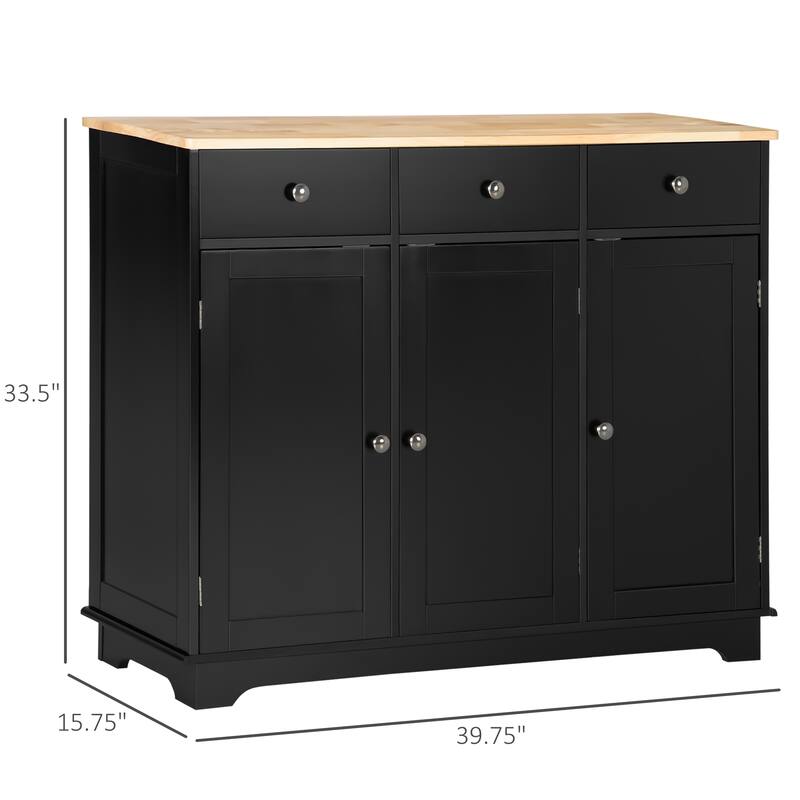 Versatile Sideboard Buffet Cabinet with Adjustable Shelf and Doors
