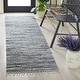 preview thumbnail 9 of 49, SAFAVIEH Handmade Rag Rug Ljubika Casual Stripe Cotton Rug with Fringe 2'6" x 4' - Grey - Rectangle