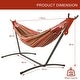 preview thumbnail 40 of 86, Double Cotton Hammock with Space Saving Steel Stand