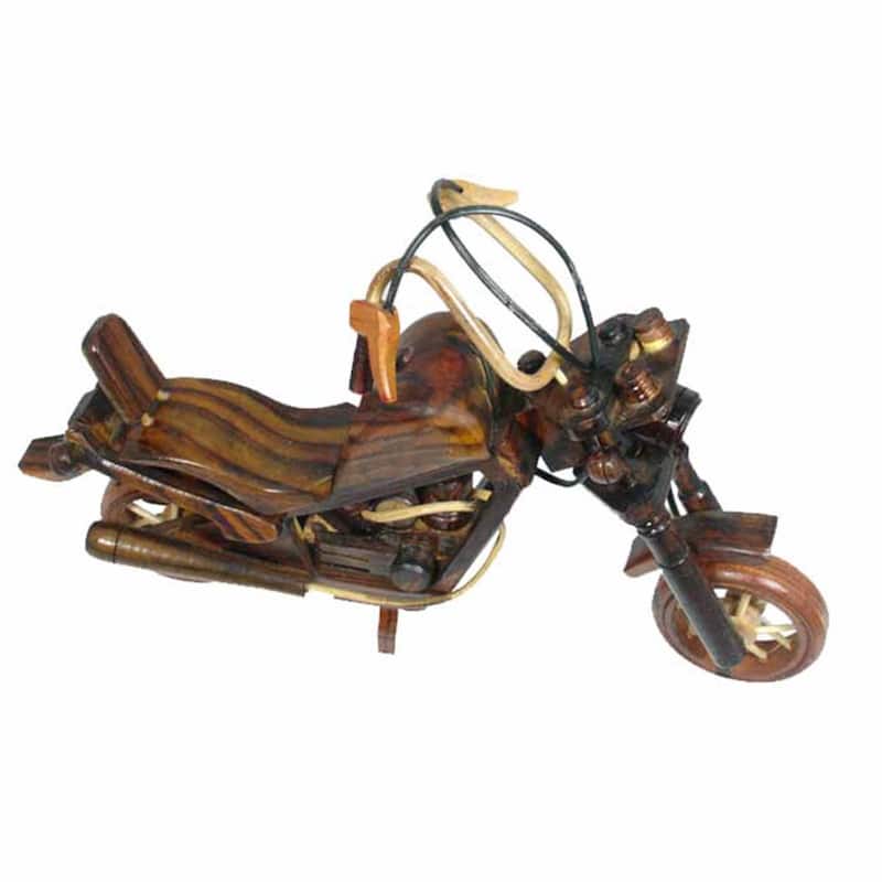 Hand Carved Wooden Motorcycle