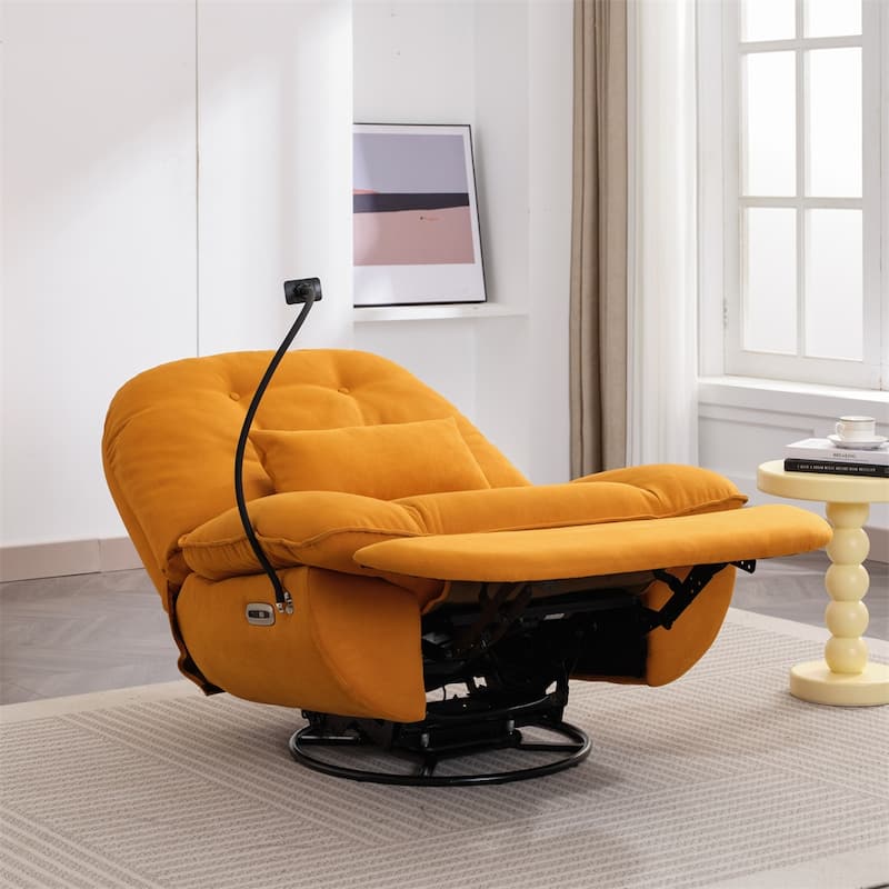 Power Recliner Swivel Glider USB Charger with Bluetooth Music Player
