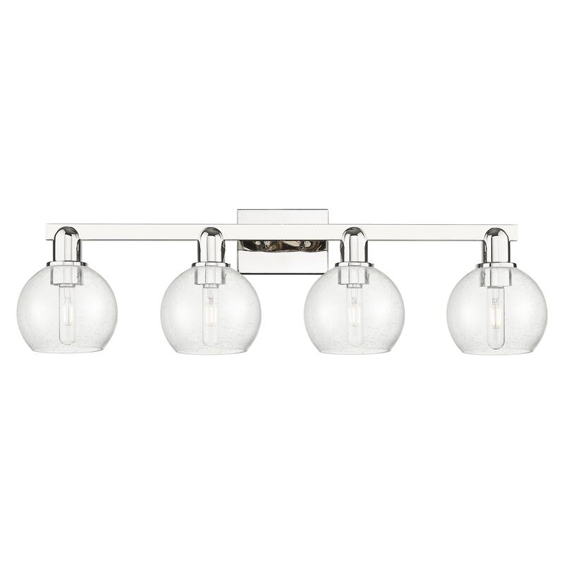 Innovations Lighting Endless Possibilities Arcadia - Athens - 4 Light 33" Bath Vanity Light - Polished Nickel/Seedy