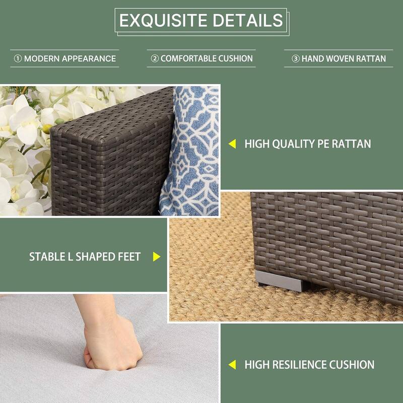 2 Pieces Outdoor Patio Furniture Set