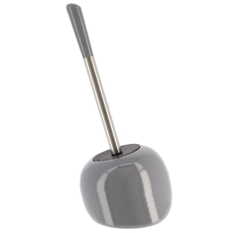 PISE Freestanding Toilet Brush and Holder Set - 15"H x 6"L x 6" W - Gray