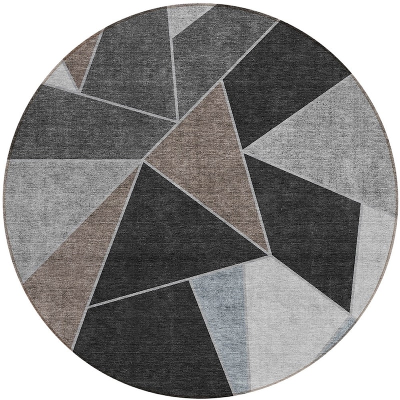 HomeRoots Geometric Transitional Rectangle Outdoor Rug