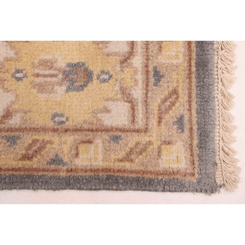 ECARPETGALLERY Hand-knotted Royal Oushak Grey Wool Rug - 6'1 x 8'9