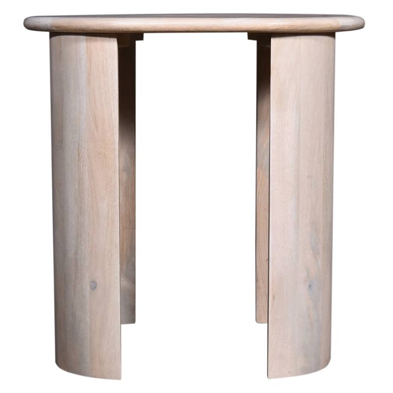Rustic Oval Side Table, Solid Wood Accent Table