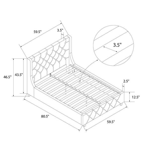 dimension image slide 0 of 6, CosmoLiving by Cosmopolitan Mercer Upholstered Bed