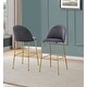 preview thumbnail 2 of 4, Best Quality Furniture Upholstered Barstools with Gold Chrome Finish Legs (Set of 2)