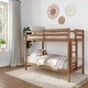 preview thumbnail 1 of 16, Now Furniture Bunk Bed for Kids, Twin over Twin Textured Pecan