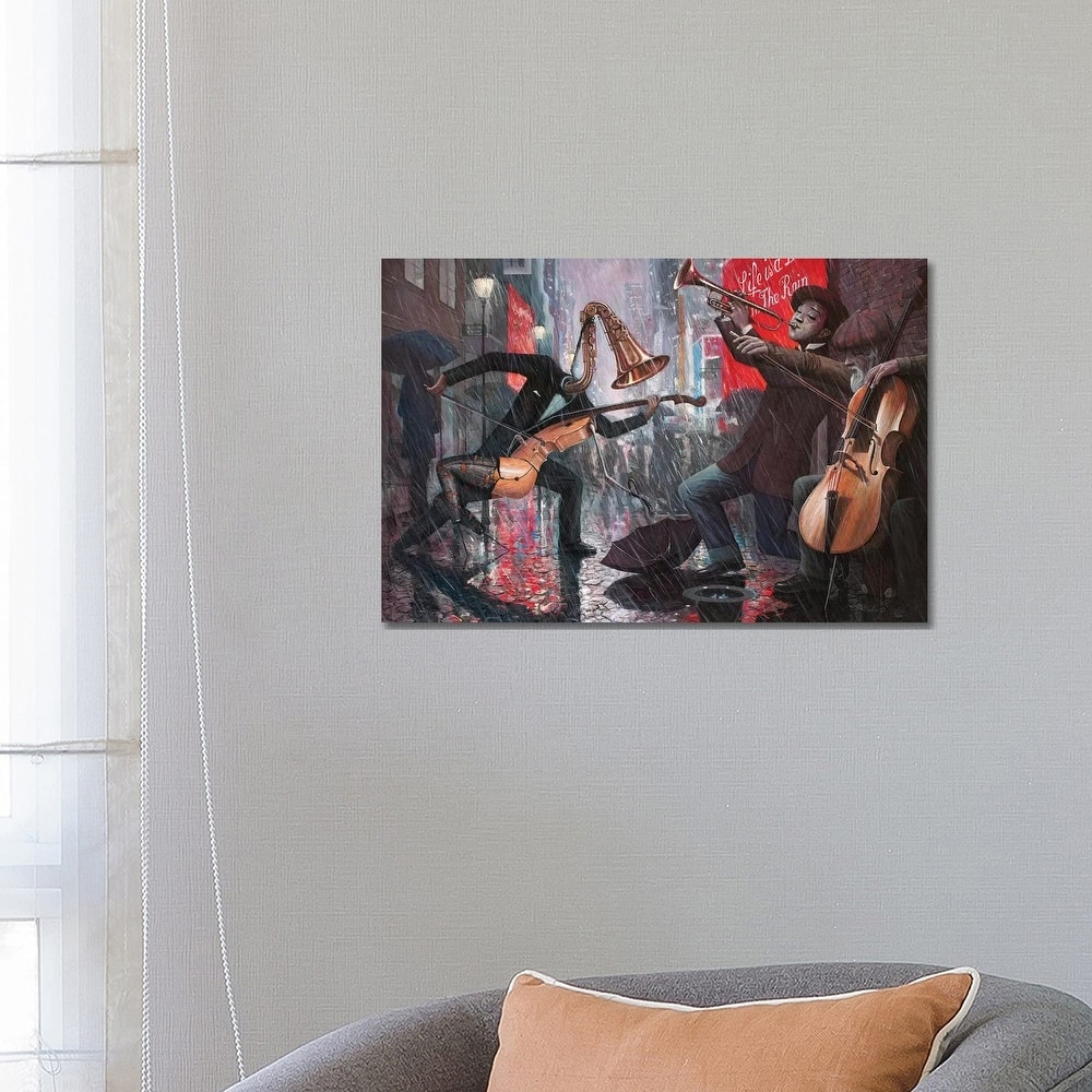 iCanvas "Life Is A Dance In The Rain V" by Adrian Borda Canvas Print