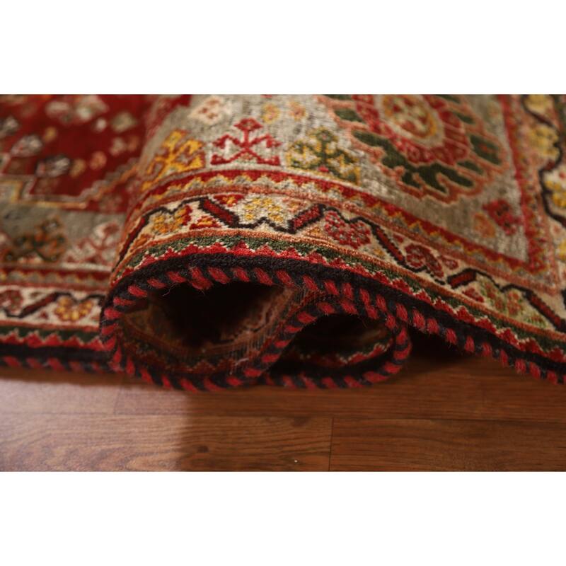 Shiraz Persian Vintage Area Rug Handmade Wool Carpet - 3'9"x 5'4"