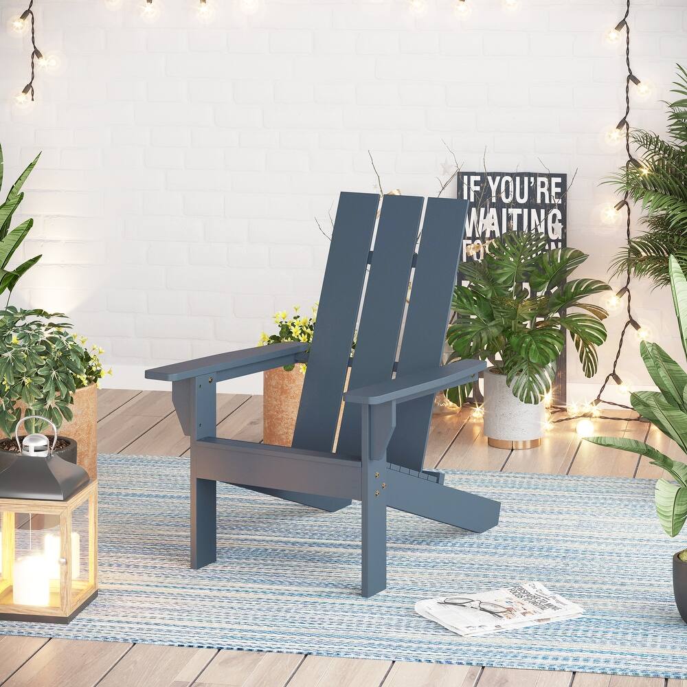 MAISON ARTS Set of 1/2/4 Grey Patio Adirondack Chair with Cup Holder