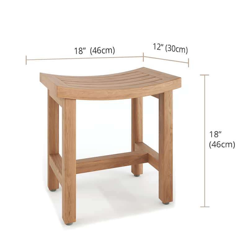 Patented Sumba Lotus Teak Shower Bench
