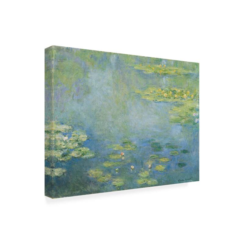 Claude 'Water Lilies 2' Canvas Art Bed Bath & Beyond 39534951
