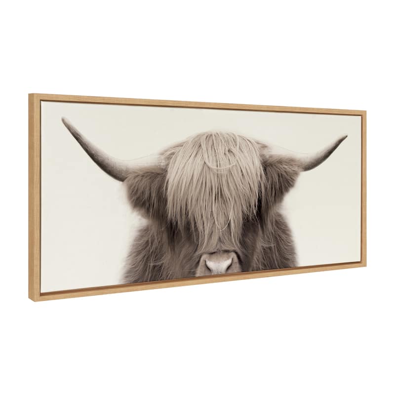 Kate and Laurel Sylvie Cow Canvas by The Creative Bunch Studio